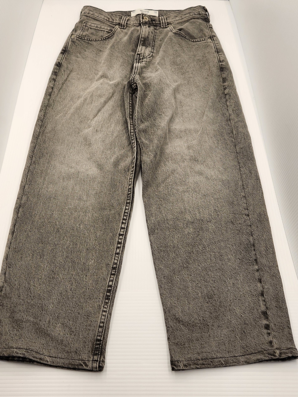 Hollister Men's Washed Gray Relaxed Jeans